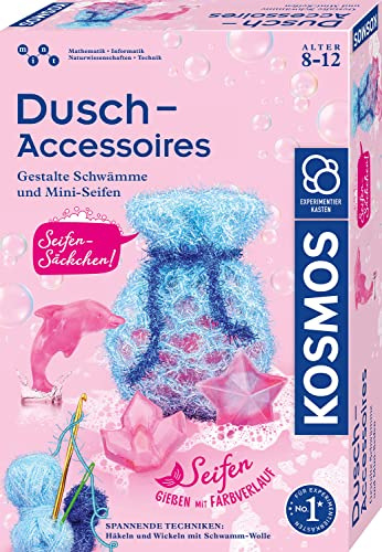 Kosmos 671600 - Accessoires de douche exclusifs Amazon - Créez des éponges en laine de douche et créez des mini savons avec dégradé de couleur - Kit d'expérimentation passionnant pour les enfants à