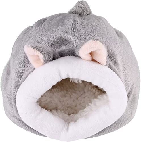 Norhogo Lit d'hiver pour rat, hamster, hérisson, sac câlin, petit animal domestique, grotte pour cage, nid de cage, accessoire mini mignon en coton (M)