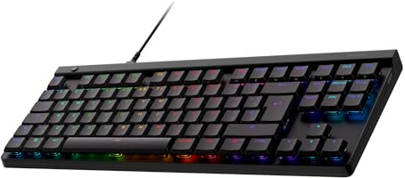 Logitech G G515 TKL Teclado con Cable para Gaming de Perfil bajo, RGB Totalmente Personalizable, Teclas PBT de Doble Moldeado, Spanisches QWERTY-Layout - Negro