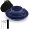 Campingbesteck, ReaNea Camping Teller und Schüsseln Set mit Kaffeetasse, Reisebesteck Set mit Löffel, Gabel, Messer für Zuhause, am Pool, im Freien, Picknick, Camp
