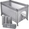 SEVERNO Babybetten, Reisebetten, Beistellbett, Kinderreisebett, Laufstall, für Babys und Kinder ab Geburt bis 15 kg, Kompakt Faltbar, Rollen und Transporttasche, Honey Bunny grau, 120x60 cm