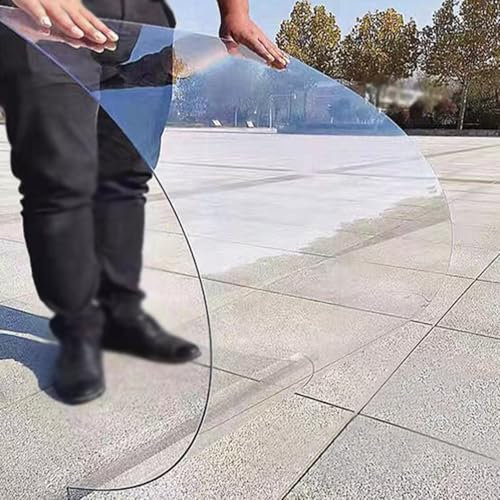 Transparente Polycarbonat-Dachplatte,1mm Dicke Klare Acryl-Kunststoffplatte,Gewächshausplatte,Wetterfest Stegplatten Ersatzplatten für Außenbereich Garten Terrassen Balkon (1m x 2m)