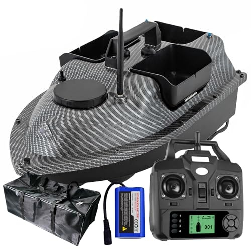 DYJD Bateau d'appât GPS Smart RC sans fil 2 kg chargement automatique retour télécommande 500 m de distance (fibre de carbone)