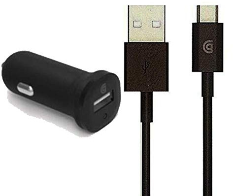 Griffin 2.4A Car Charger with Micro-USB Cable - Black