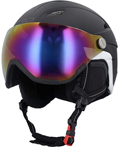 CMP - Casco da sci per bambini Wj-2 con visiera, Nero, XS
