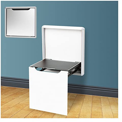 Sgabello Pieghevole per Doccia da Parete, Sedile per Doccia da Montare a Muro, Sgabello da Bagno Antiscivolo per Anziani, Donne In Gravidanza, Disabili, Invisibile Sgabello per Cambio Sc(Color:bianco)