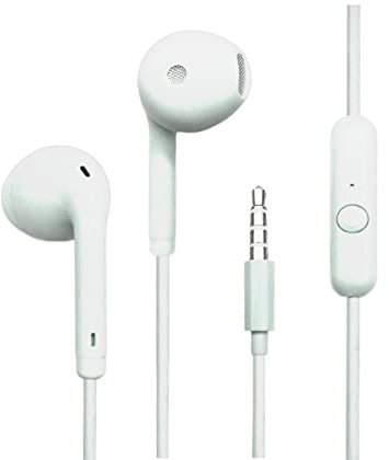 Maodom Écouteurs filaires avec, écouteurs 3,5 mm, écouteurs Intra-Auriculaires avec Microphone et Bouton contrôle – Écouteurs Hi-FI avec Bouton contrôle, Couleur acaron