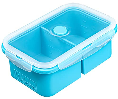 webake Silicone Freezer Moulds 2 Cup 500 ml Soup Containers with Lid for Freezing Extra Large Freezer Tray Jumbo Ice Cube Tray for Soup, Broth, Sauce, Butter, Meal Prep