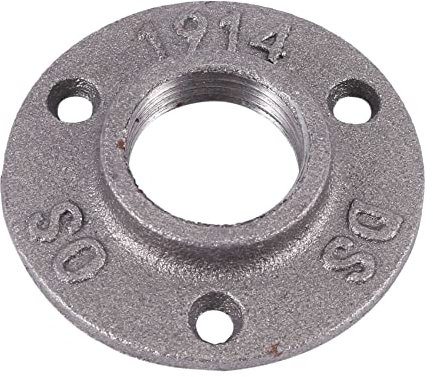 Ferleiss Flangia per tubi in ghisa malleabile da 1 pollice, flange per tubi industriali per tubi e raccordi filettati neri, 1 pezzo