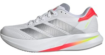 Adidas Mujer Duramo Speed 2 Running Shoes, Cloud White/Silver Metallic/Lucid Red, 40 EU