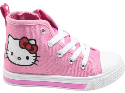 CERDÁ LIFE'S LITTLE MOMENTS | Zapatillas Hello Kitty Loneta Altas con Luces – Zapatillas Hello Kitty 2-8 Años Antideslizante, Diseño Moderno y Cómodo