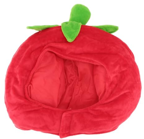 BESTonZON 1 Pz Copricapo Di Pomodoro Costume Costume Casco Di Frutta Cappelli Di Secchio Per Le Donne Berretto Da Baseball Cappello Da Sole Tappi Peluche E Cotone Pp Rosso