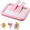 Eisplatte Eis Rolls zum Eis Machen DIY, Ice Cream Machine Rolls Maker mit 2 Spateln, Kleine DIY Eisrollen-Maschine Gelato Eis Rollmaschine für Kinder Familie (Rosa)
