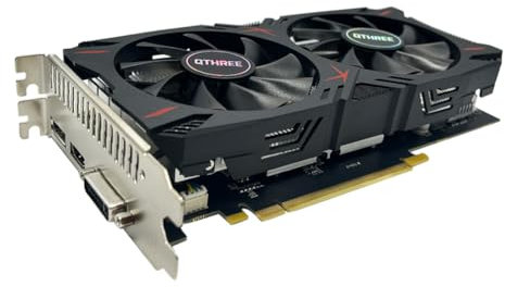 QTHREE GTX 960 4GB GDDR5 Grafikkarte, 128 Bit, HDMI DVI DP, Desktop Gaming Grafikkarte für PC, Computer GPU, PCI Express x16, DirectX 12, 6 PIN Zusätzlicher Stromanschluss