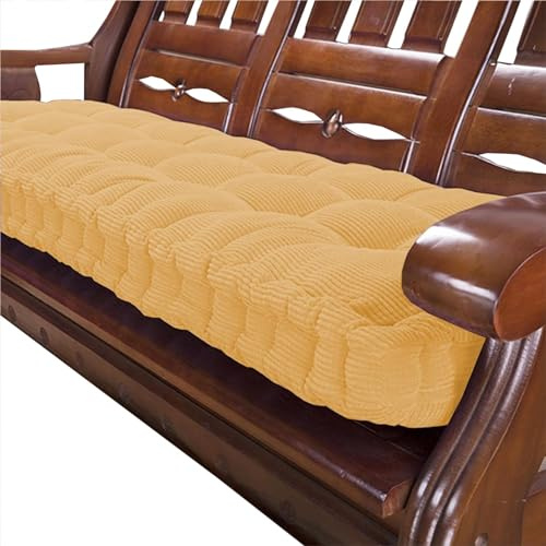 Cojín para banco de exterior e interior, 100 x 40/140 x 40/150 x 50/180 x 55 cm de grosor, 8-10 cm, cojín para suelo de jardín, balancín o casa (#145 x 45 cm)