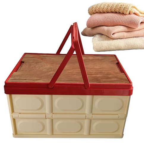 Scatola di immagazzinaggio di Natale grande capacità con manico pieghevole con coperchio per traslochi, imballaggio, vestiti, ghirlande, giocattoli, coperte, decorazione per feste, casa, condominio