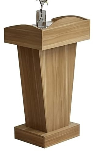 WxuuLTGJR Eleganter Podiumsständer, natürliches Rednerpult for Kirchen, bodenstehender Hostessenständer, Klassenzimmer-Kanzelschreibtisch mit Leitblechen, Empfangstisch
