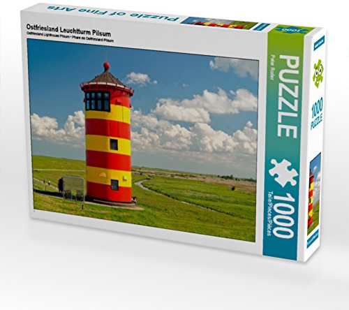 CALVENDO Puzzle Ostfriesland Leuchtturm Pilsum 1000 Teile Puzzle quer | Lege-Größe cm Foto-Puzzle für glückliche Stunden