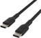 Belkin BoostCharge geflochtenes USB-C-/USB-C-Ladekabel, USB-C-Schnellladekabel für iPhone 16, iPhone 15, Samsung Galaxy S24/Ultra, Note, Google Pixel, iPad Pro/Mini, Nintendo Switch, 1 m – Schwarz