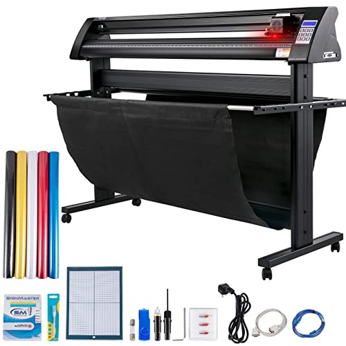VEVOR Plotter per Tagliare in Vinile Semiautomatico, Modello KH-1350A 1350 mm Potenza 95 W Taglierina per Plotter Vinile Signmaster per Adesivi per Auto, Segnali Stradali, Palloncini, Caschi, ecc.