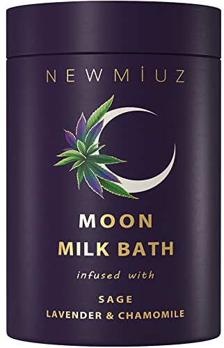 Cleansing Sage Moon Milk Bath Soak - Lavender Chamomile - Moisturize & Soften Skin Spiritual Stress Relief Gifts for Women Destress Luxury Spa Bath Salt Powder Birthday Perfect Stocking Stuffers