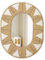 Oairse Oval Wall Mirrors Rattan Wandspiegel Moderner Boho Dekospiegel mit Metallhaken Boho Deko Wanddeko Flurspiegel Wandbehang Dekorativer Spiegel für Badezimmer, Eingang, Wohnzimmer, Schlafzimmer