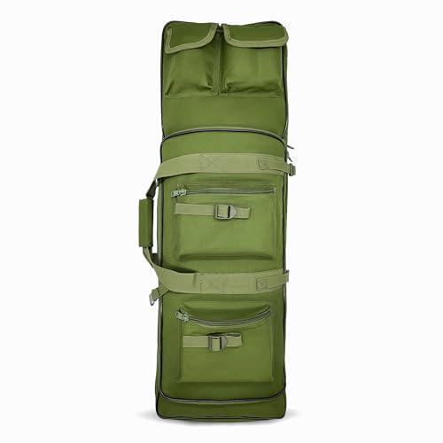 Alephnull Soft Rifle Cases Air Rifle Bag 120/100 / 85 cm Long Gun Bag Tactical Rifle Backpack Shotgun Bag Padded Gear Storage Hunting Shooting Fishing (Army Green, L)