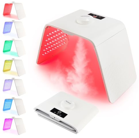 foreverLily LED Face Light Therapy Mask, Portable Photon Therapy Mask, Acne Treatments Machine for Blackhead Spot Redness Wrinkle Anti-aging