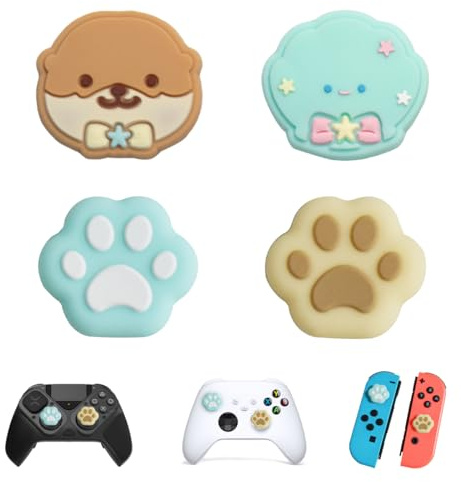 4 Tapas De Joystick para Nintendo Switch 2, Lindas Cubiertas De Silicona para Joystick Joy-con 2, Cubiertas para Switch 2, Serie Seal Shell