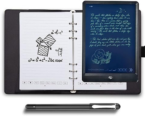 Notebook Digital Pen Smart Writing Set Includes Smartpen A5 PU Leather Reusable Tablet B5 Paper BT Wireless Connection Compatible with Boardpen and Ophaya APP