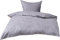 Mako Satin Damast Paisley Bettwäsche Garnitur Davos 135x200 + 80x80 weiß - grau