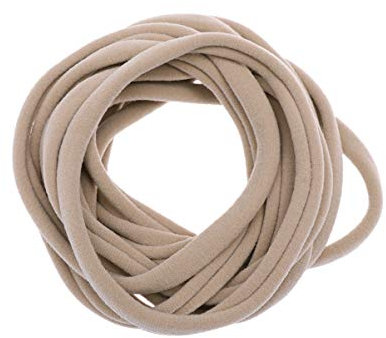 SOLUSTRE 20 Stück Weiches Nylon-Stirnband Weiches DIY-Stirnband Hoch Dehnbares Haarband Baby-Kopfbedeckung für Neugeborene (Khaki)