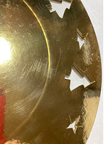 Lot de 4 assiettes de présentation brillantes avec arbres 34 cm