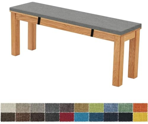 FIOVIP Coussin de Banc 100X30X5CM Amovible Lavable Double Antidérapant Hautement Élastique Convient pour Bancs de Jardin, Balançoires, Patios, Bancs d'Intérieur(Gris foncé)