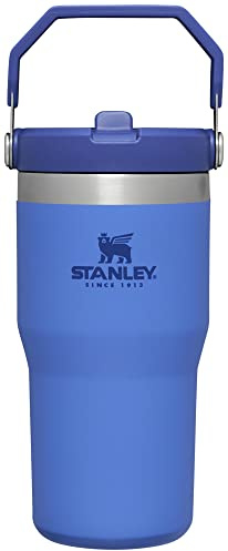 STANLEY IceFlow Stainless Steel Tumbler - Vacuum Insulated Water Bottle for Home, Office or Car Reusable Cup with Straw Leak Resistant Flip Cold for 12 Hours or Iced for 2 Days, Iris, 20OZ