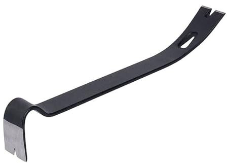 Dunnet Tools 15 Inch Utility Bar Heavy Duty Forged Carbon Steel 375mm Flat Pry Bar Nail Puller Remover Tool Floor Board Lifting Crowbar Wrecking Tool Multi Use Crow Bars Heavy Duty Hand Tools