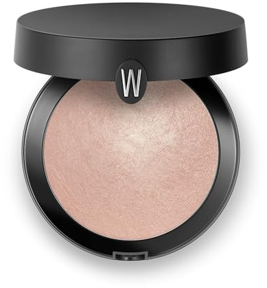 WYCON cosmetics BAKED HIGHLIGHTER mit super dünner und sehr sensorischer Textur (05 GOLDEN SUN) in Palette, Schimmernd, Gold, Pulver, Palette