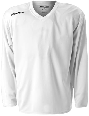 Bauer Hockey Flex Practice Jersey (White, Senior Large)