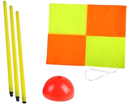 LOVIVER Drapeau d'angle de Football, poteaux de Football, équipement Multifonctionnel de pour Match Sportif, Football en Plein air, 3 poteaux avec Base Rouge.