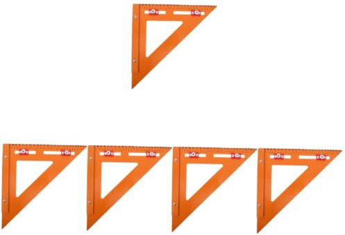 HOMSFOU 5 Piezas Escuadra De Carpinteria Regla De Ángulo Regla Triangular De Posicionamiento Herramienta De Regla Triangular Transportador De Regla Triangular Regla Conveniente Baquelita