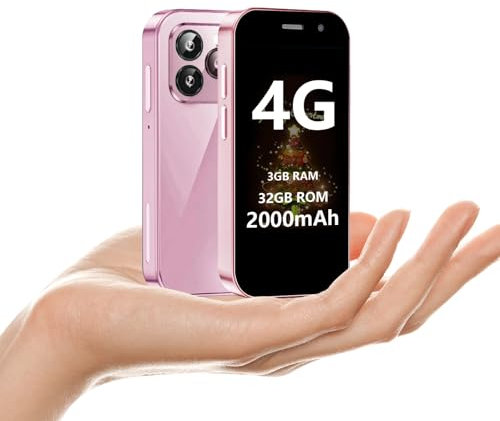 BLKE Mini teléfono 4G para niños, pantalla HD 3 pulgadas, teléfonos Android 12, 3 GB RAM + 32 GB ROM, 2000 mAh