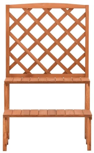 Eleganz Scala per fiori con traliccio in legno di abete massiccio, 70 x 42 x 115 cm, ideale per la cura del giardino, durevole ed ecologico