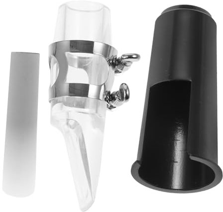 TOYANDONA Saxophonzubehör Satz Für Altsaxophon Mit Blattschraube Metall Und Abs Mundstück Schutzkappe Tragbar Für Alt- Sopran Und Tenorsaxophon