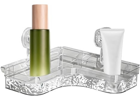 Bathroom Shower Organizer Corner,Corner Shelf for Inside Shower - Rustproof Modern Organizer Rack Tray Space-Saving for Bathtub Shampoo Hair Conditioner Cosmetics Hand Washing Liquid