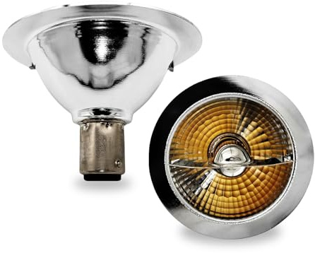 QLEE Lampadina LED AR70 3W BA15D Equivalente Alogena 30W Non Dimmerabile Bianco Caldo 2700K Farettino Per Cucina Bagno Illuminazione Commerciale Lampadine Domestiche Confezione da 2