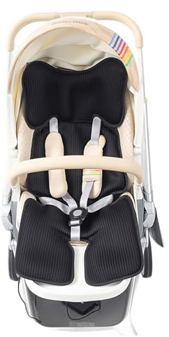 Forros de asiento, almohadilla de enfriamiento para cochecito, almohadilla de enfriamiento para bebé de 32 × 15 pulgadas, 3 velocidades y 4 ventiladores incorporados, cojín de ventilación alimentado