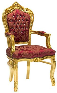 arterameeferro Barocco Luigi XVI Blattgold Damastbeschichtung rot