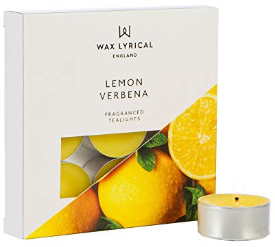 WAX LYRICAL Scented Tealight Candles, Box of 9, Lemon Verbena, Colored