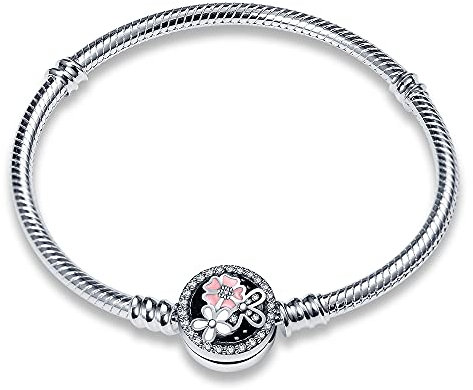 TINSLO Damen Armband 925 Sterling Silber, Armbänder mit Herz Verschluss Moments Schlangen Gliederarmband Armkette Valentinstag Muttertag Geburtstags Weihnachten Geschenk für Frauen Freundin Mama