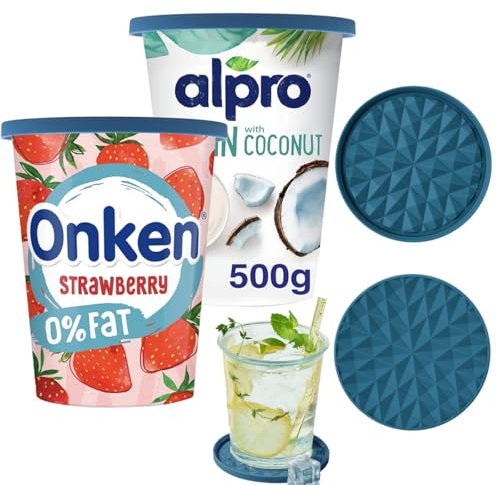 Wingcases Dessous de Verre en Silicone pour Boissons [2 Packs], sous-Verres, Tapis de Protection pour Table - décoration de Table de café, Cadeau pour Toutes Les Occasions, Bleu Foncé